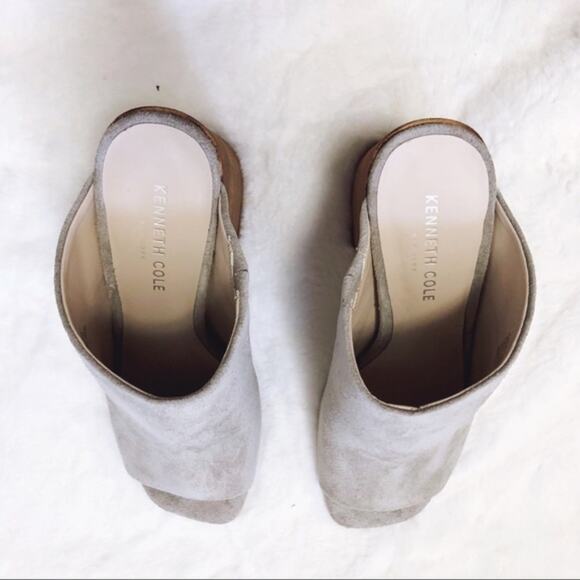 Kenneth Cole Karolina Light Gray Block Heel Mules - Picture 7 of 8